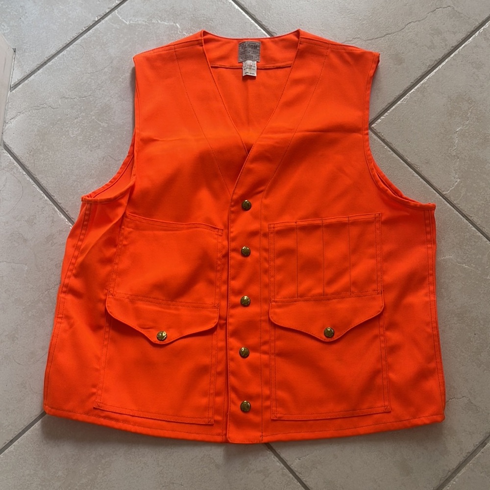 Filson orange safety hunting vest size 42 - Picture 1 of 7